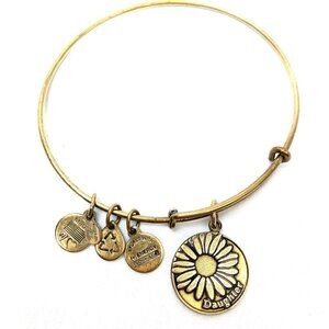 Alex and Ani Daughter Charm Bracelet - Gold Finish, Expands 2"- 3.5"